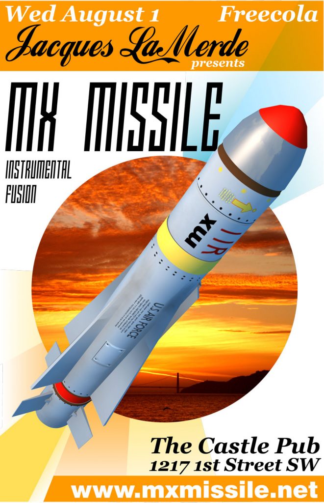 mx missile gig poster - castle-pub