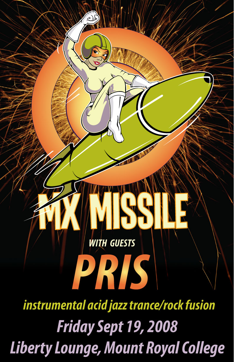 mx-missile with Pris - gig poster - mount royal college